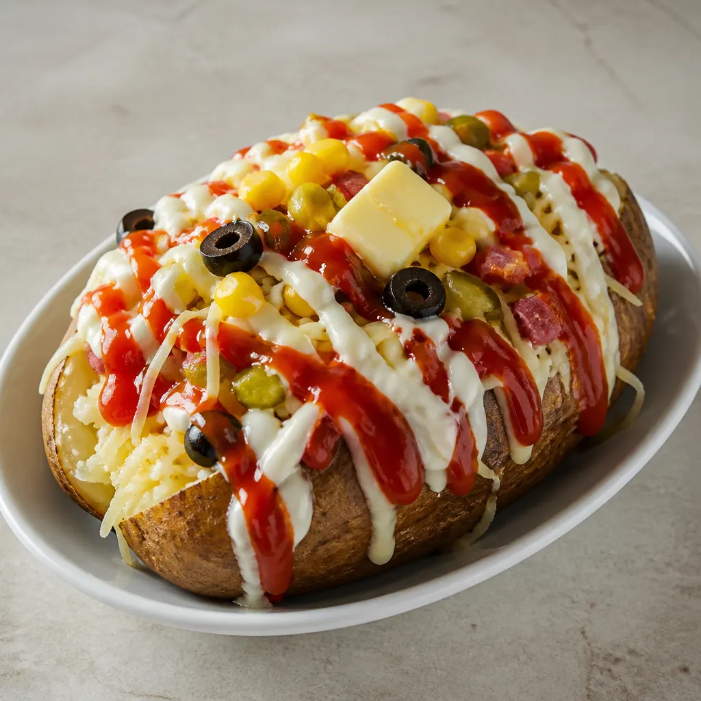 Turkish Kumpir with Toppings