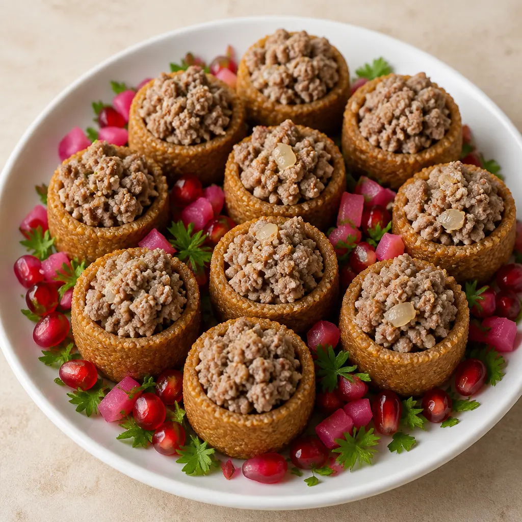 Kibbeh en coupe farcie à la viande