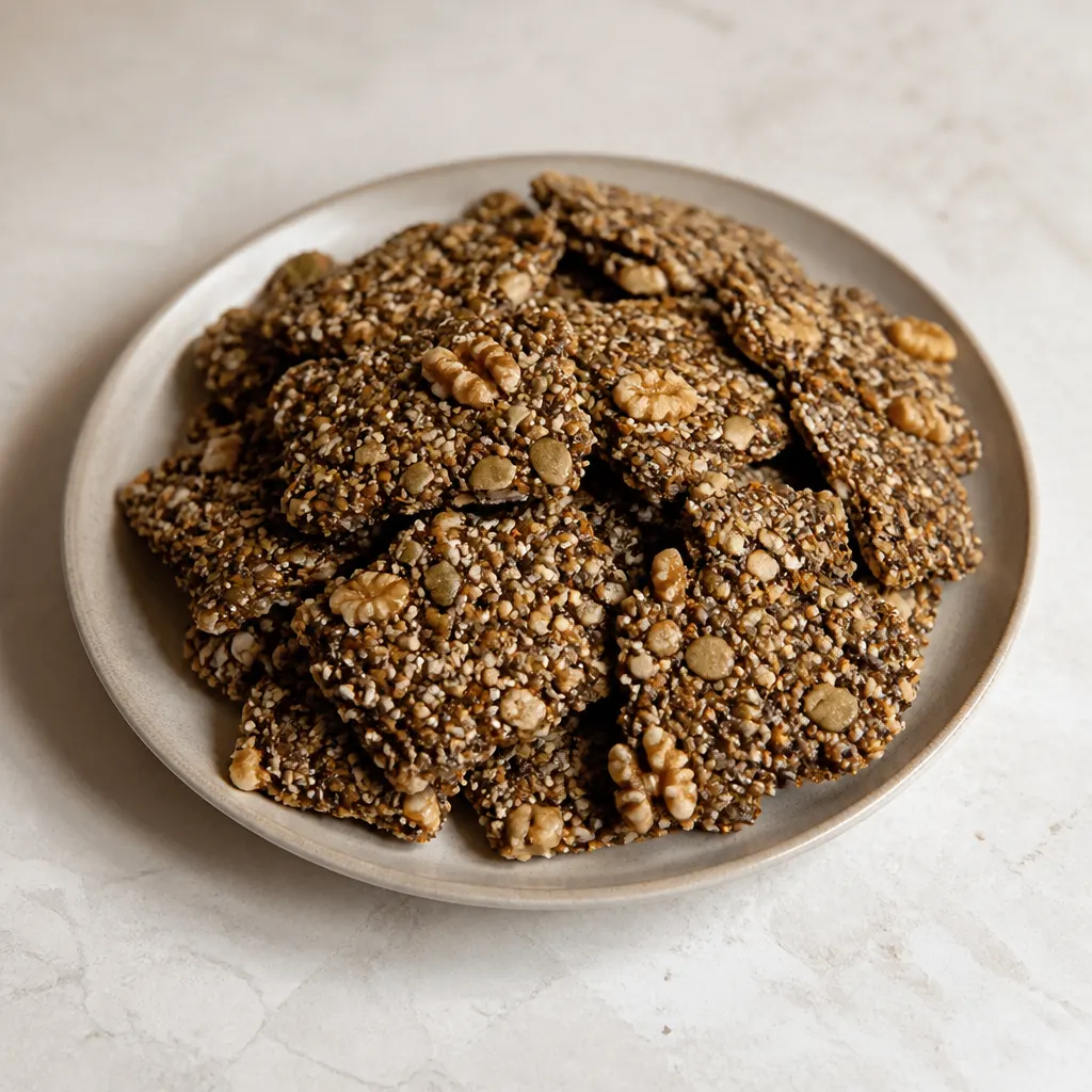 Crunchy Chia and Flax Seed Snack with Nuts