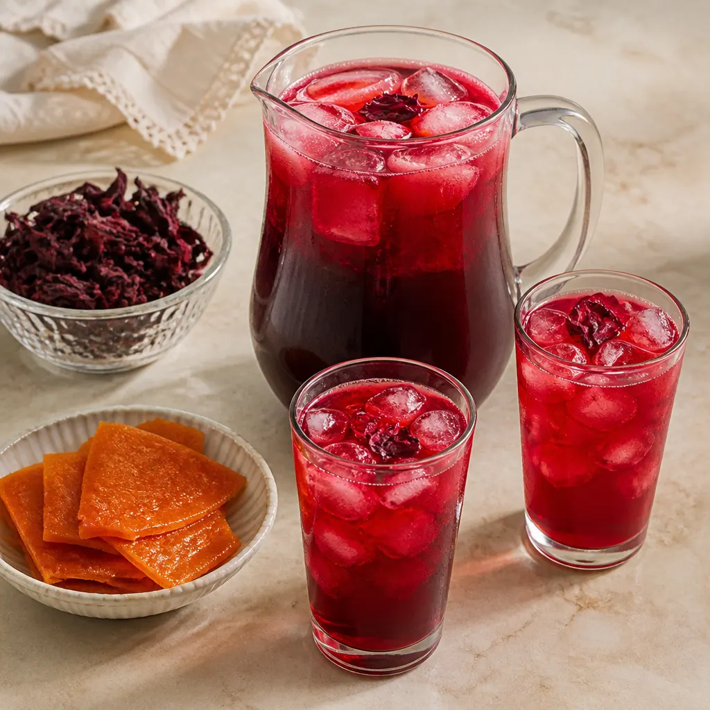 Hibiscus and Apricot Drink Without Sugar