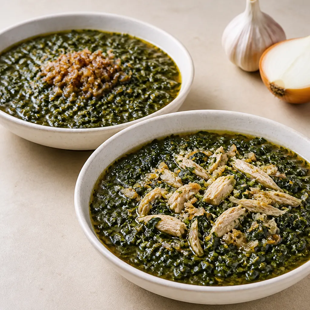 ملوخية حلبية وشامية