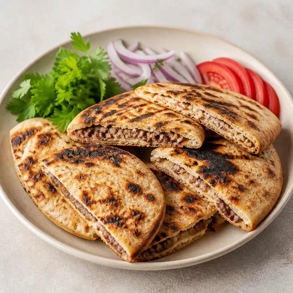Über Holzkohle gegrillte Arayes