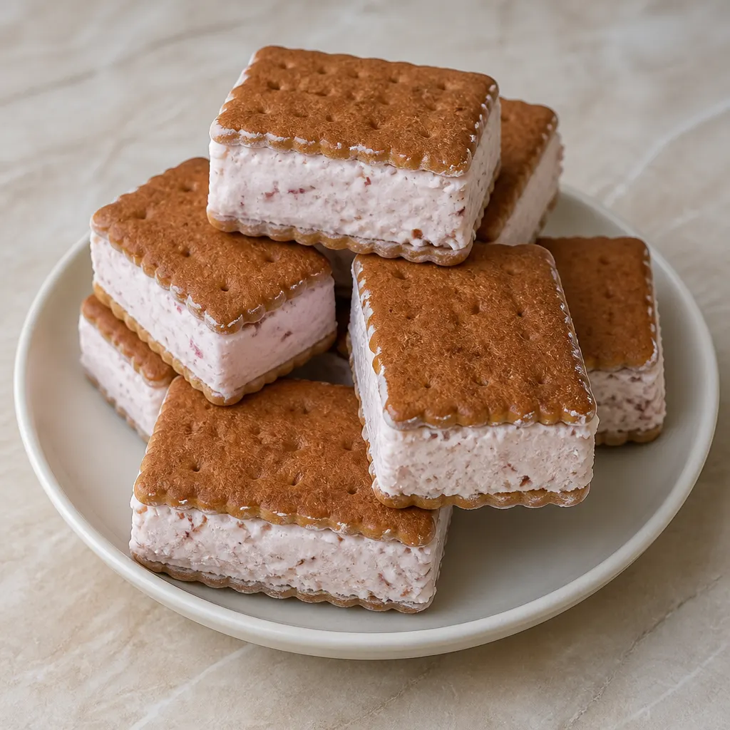 Eiscreme-Sandwich mit drei Zutaten