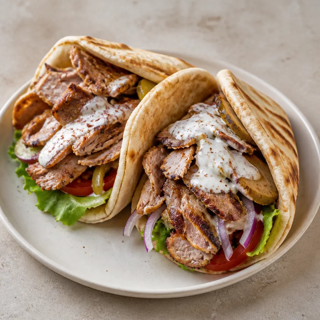 Griekse shoarma met pita