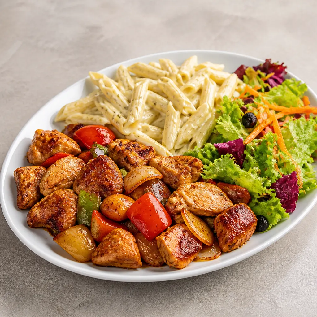 Hähnchengericht im Tavuk-Dünyası-Stil