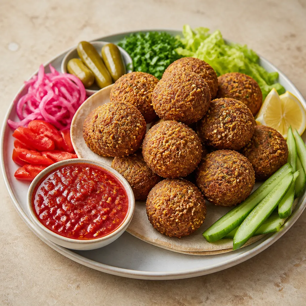 Syrian Falafel with Secret Hot Sauce