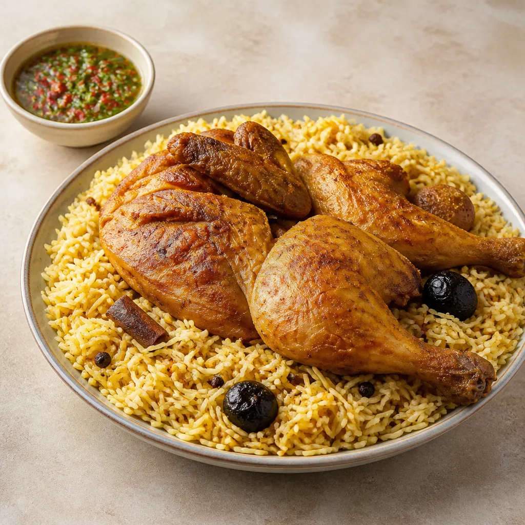 Yemeni Mandi with Sahawiq Sauce