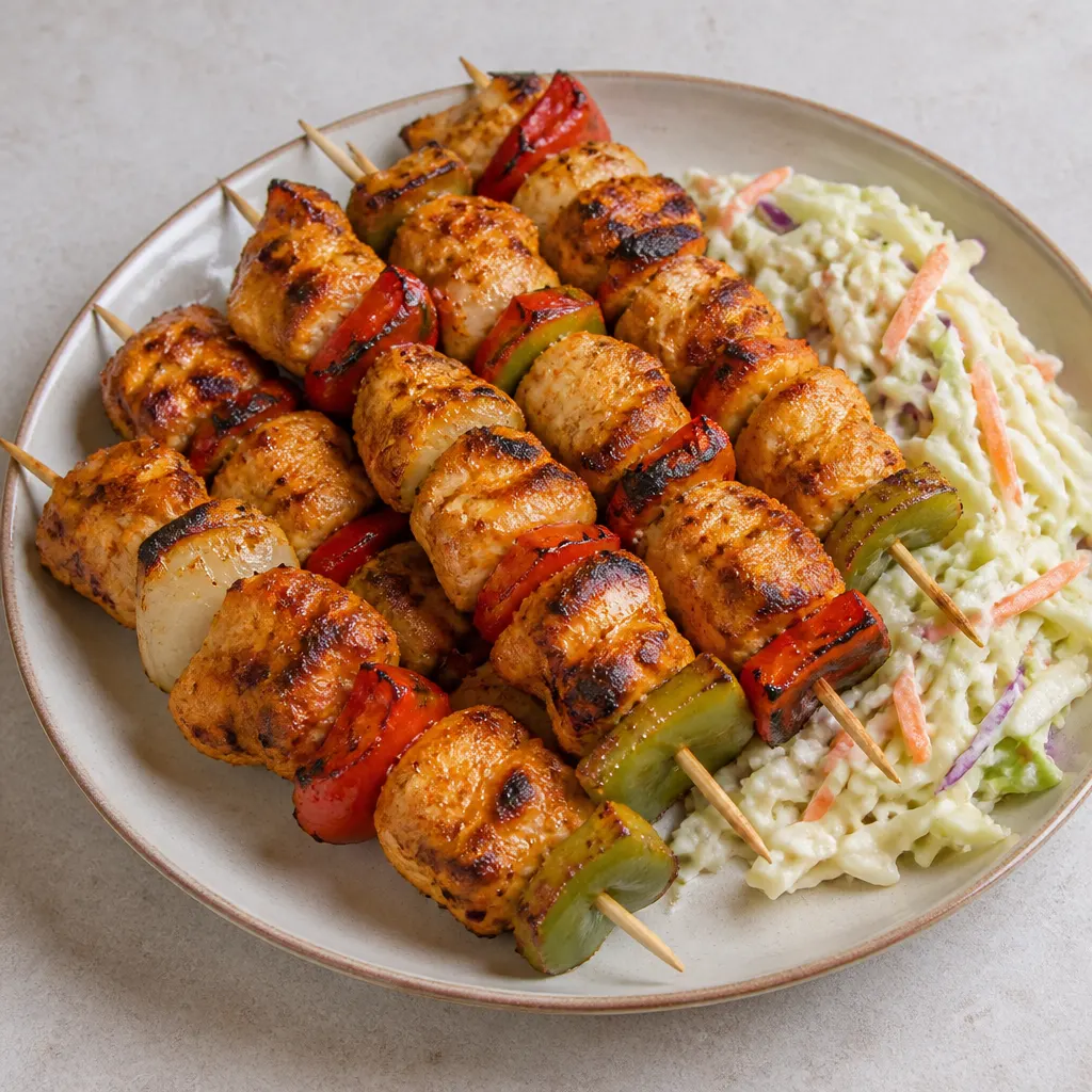Shish Tawook mit Coleslaw