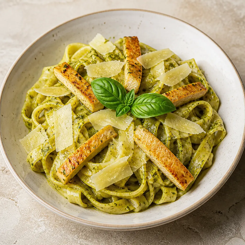 Fettuccine mit Pesto-Soße