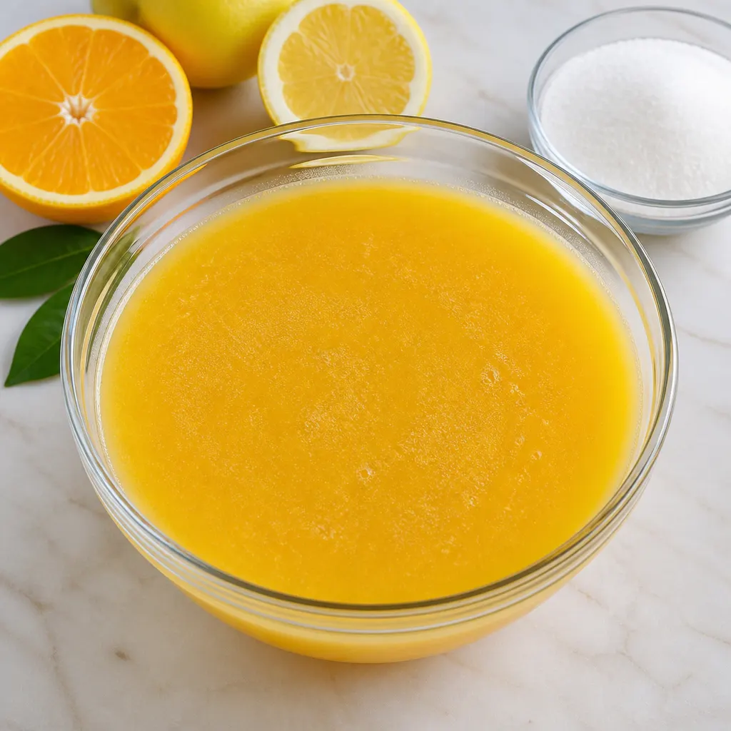 Lemon and Orange Juice for Freezing