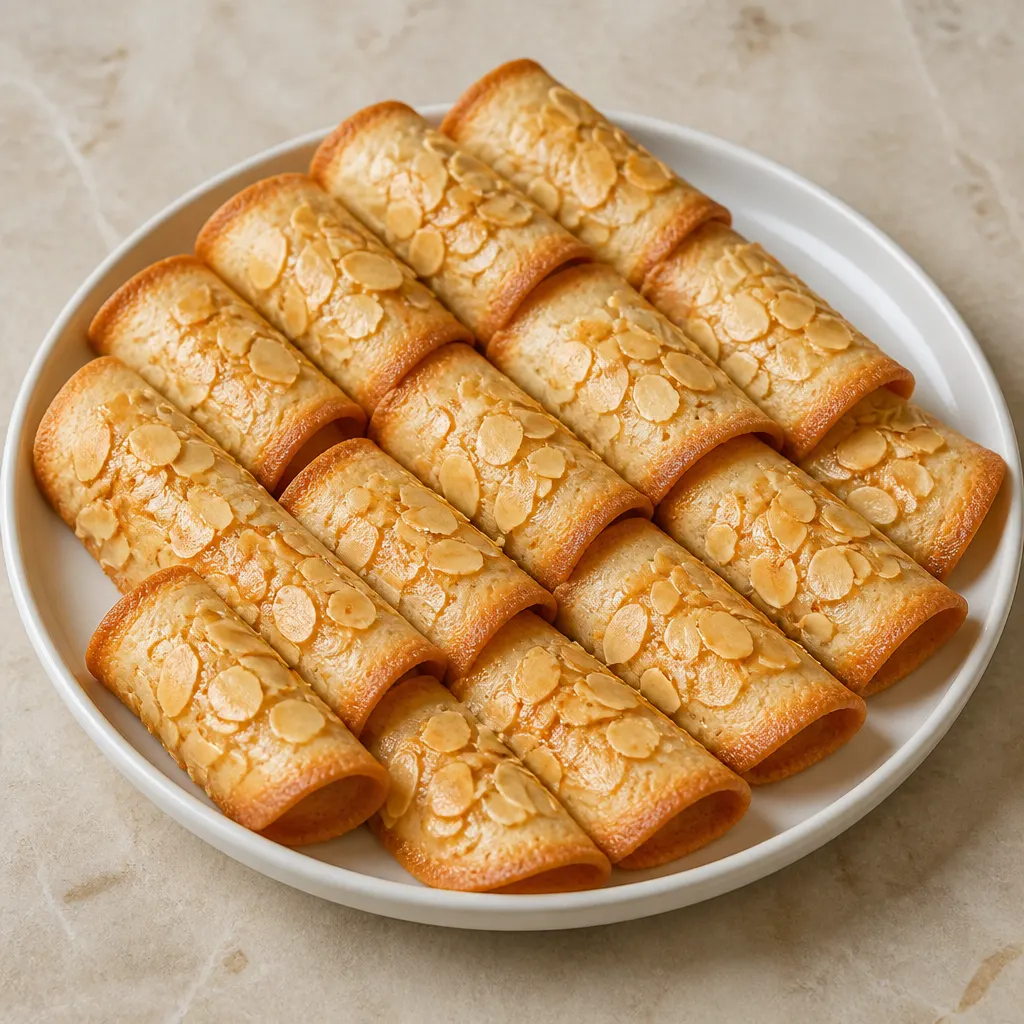 Almond Tuile Cookies
