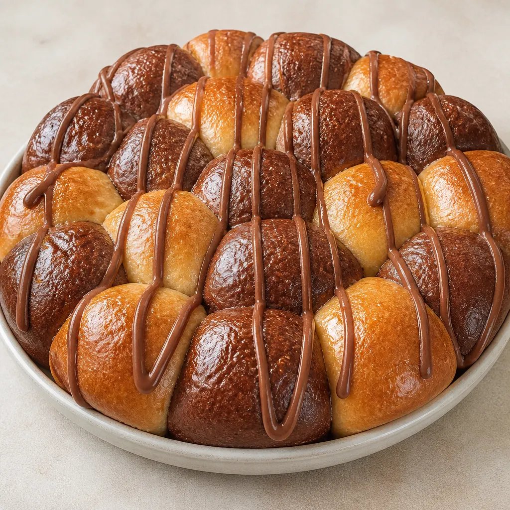 Chocolate Honeycomb Bread Rolls
