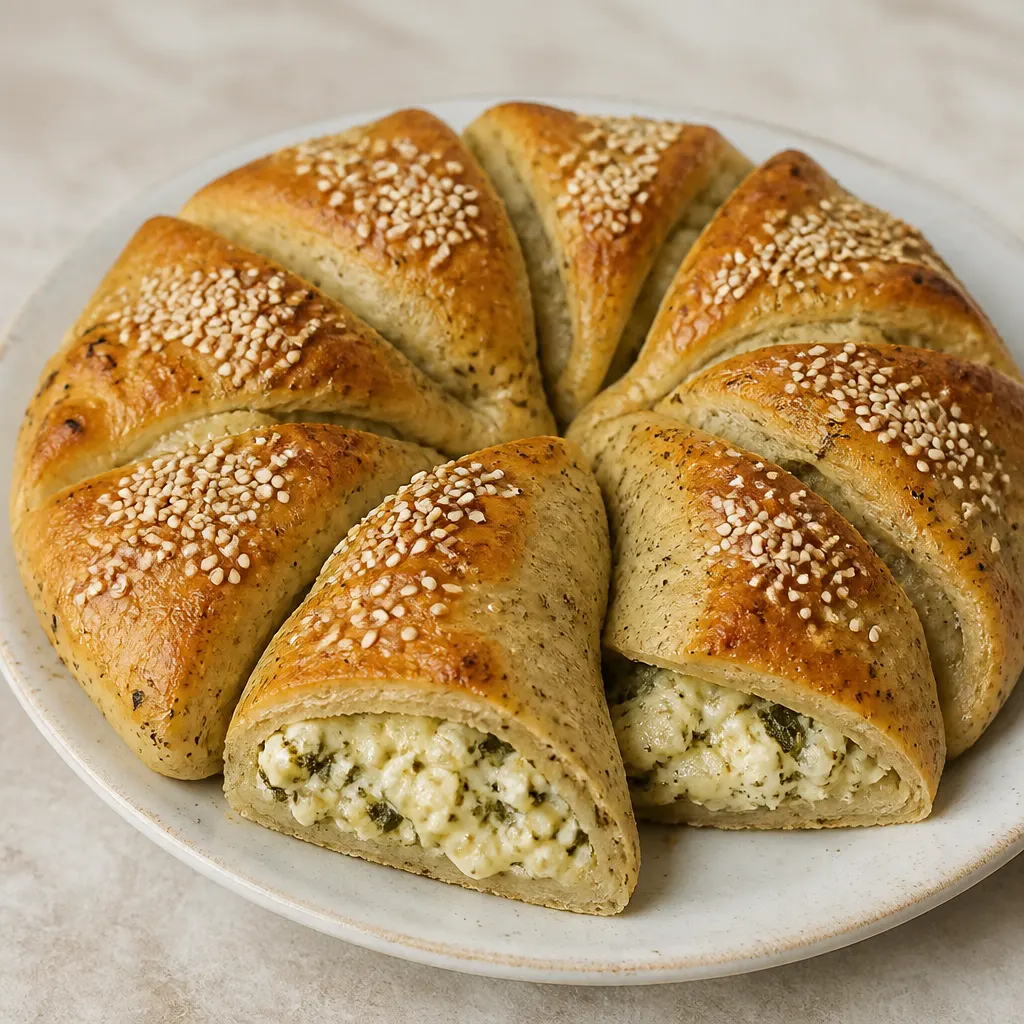 Käsegebäck mit Za'atar-Teig
