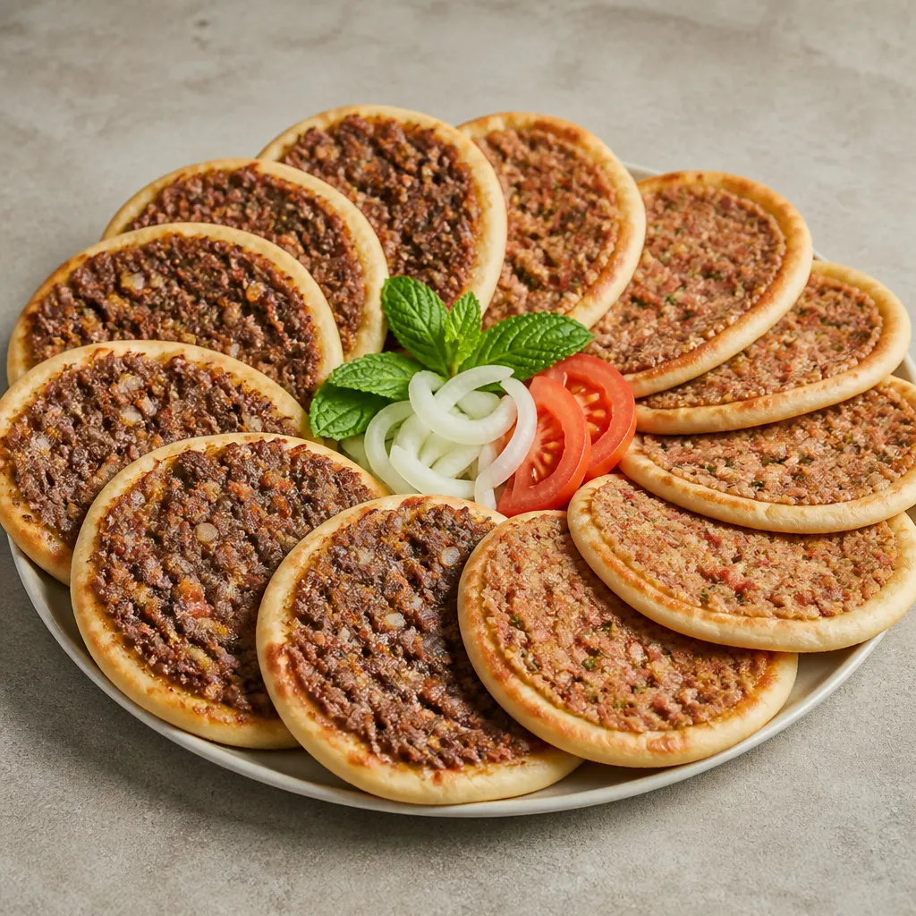 Homemade Sfiha with Two Fillings