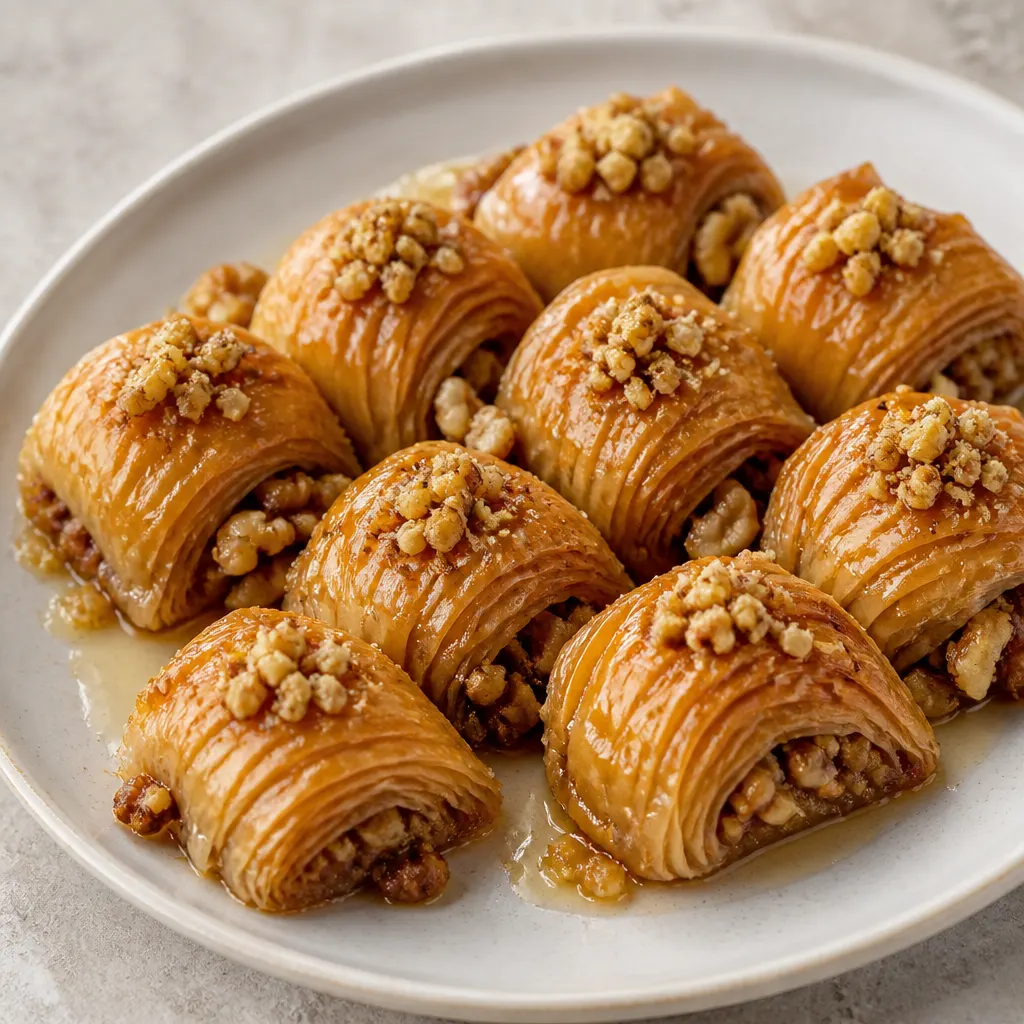Walnut Shaibiat in Baklava Sheets