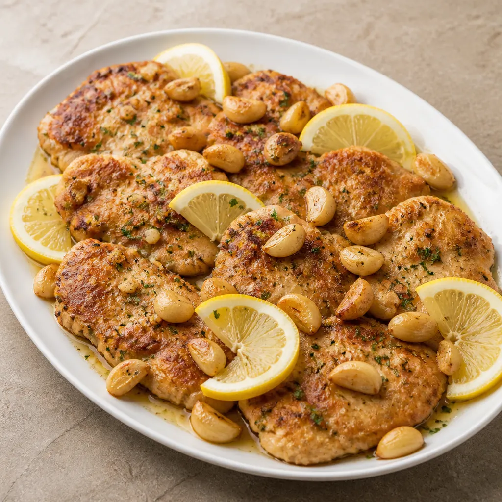 Hähnchenfilets mit Zitrone und Knoblauch