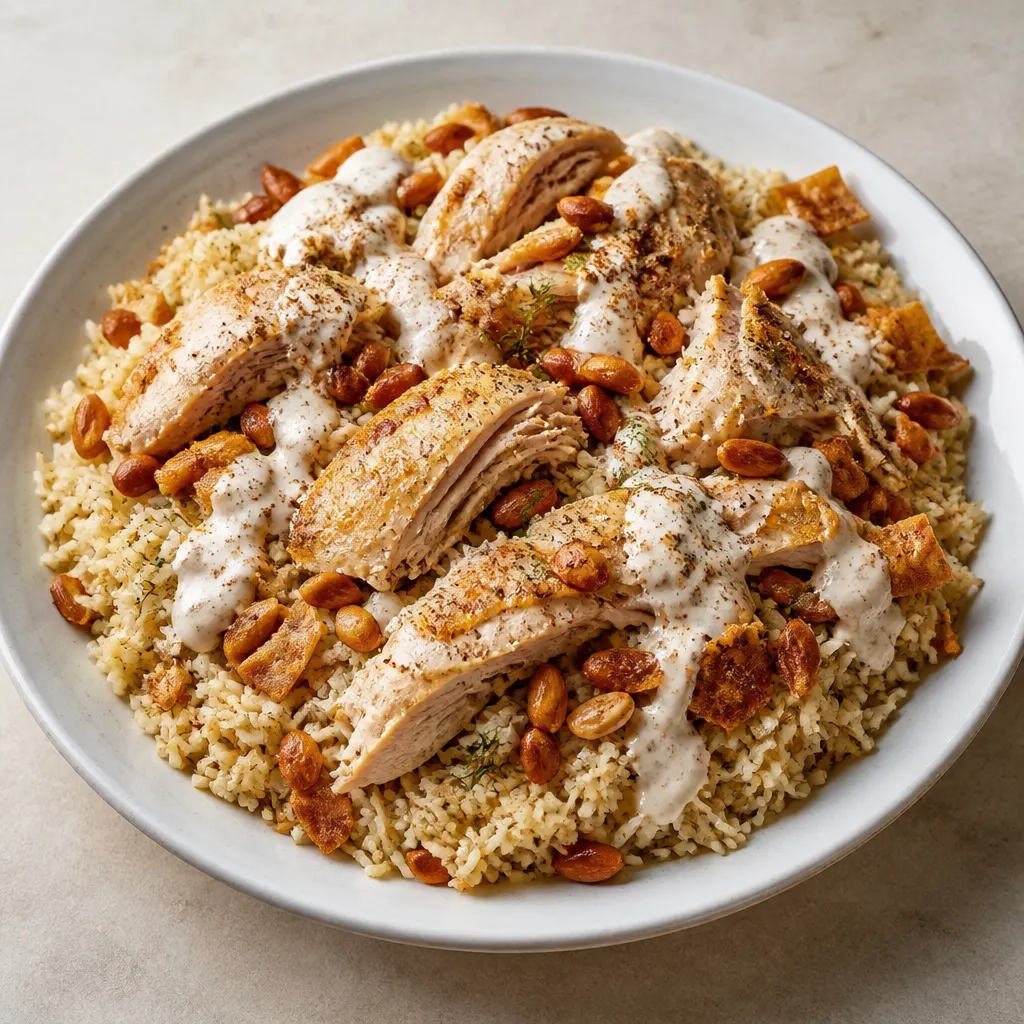Chicken Fatteh with Rice