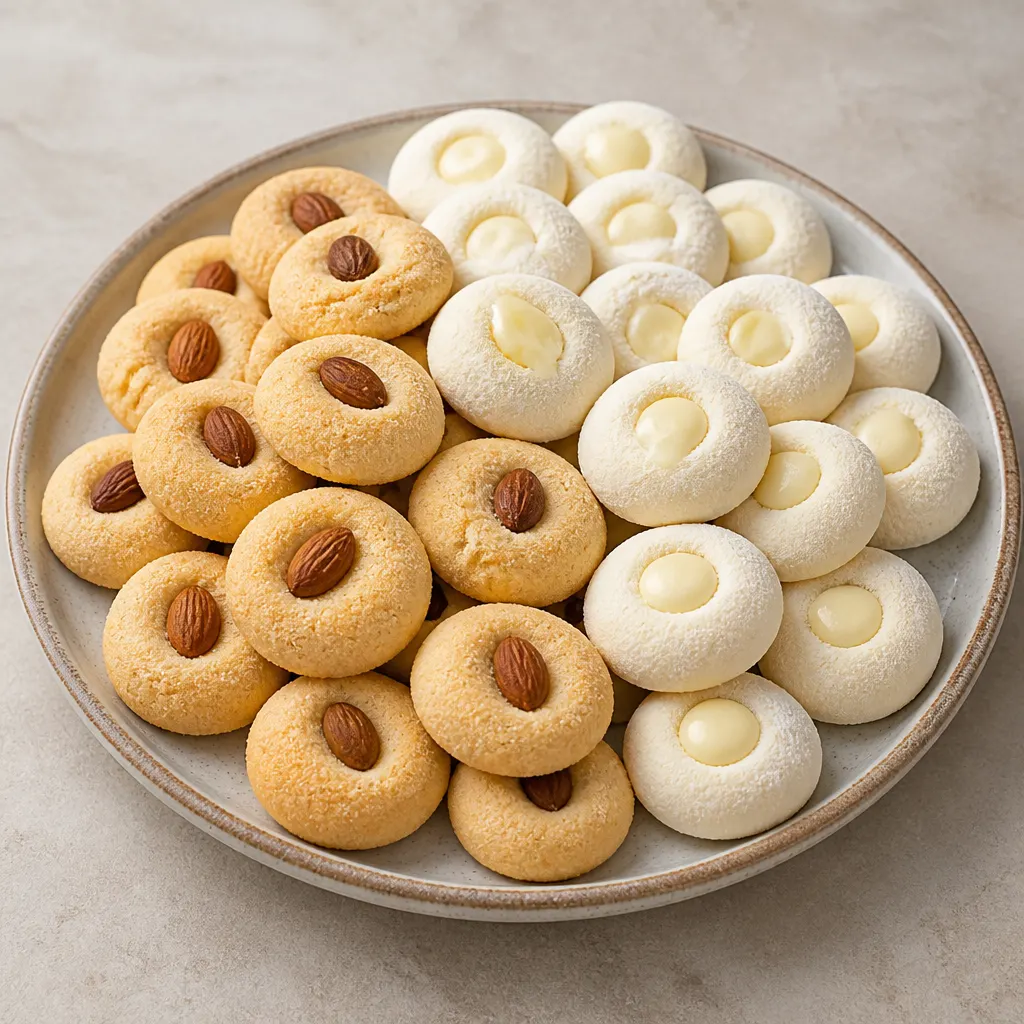Ghraiba with Cream and Plain Ghraiba