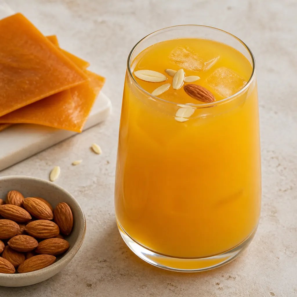 Qamar al-Din-Saft mit Mandeln