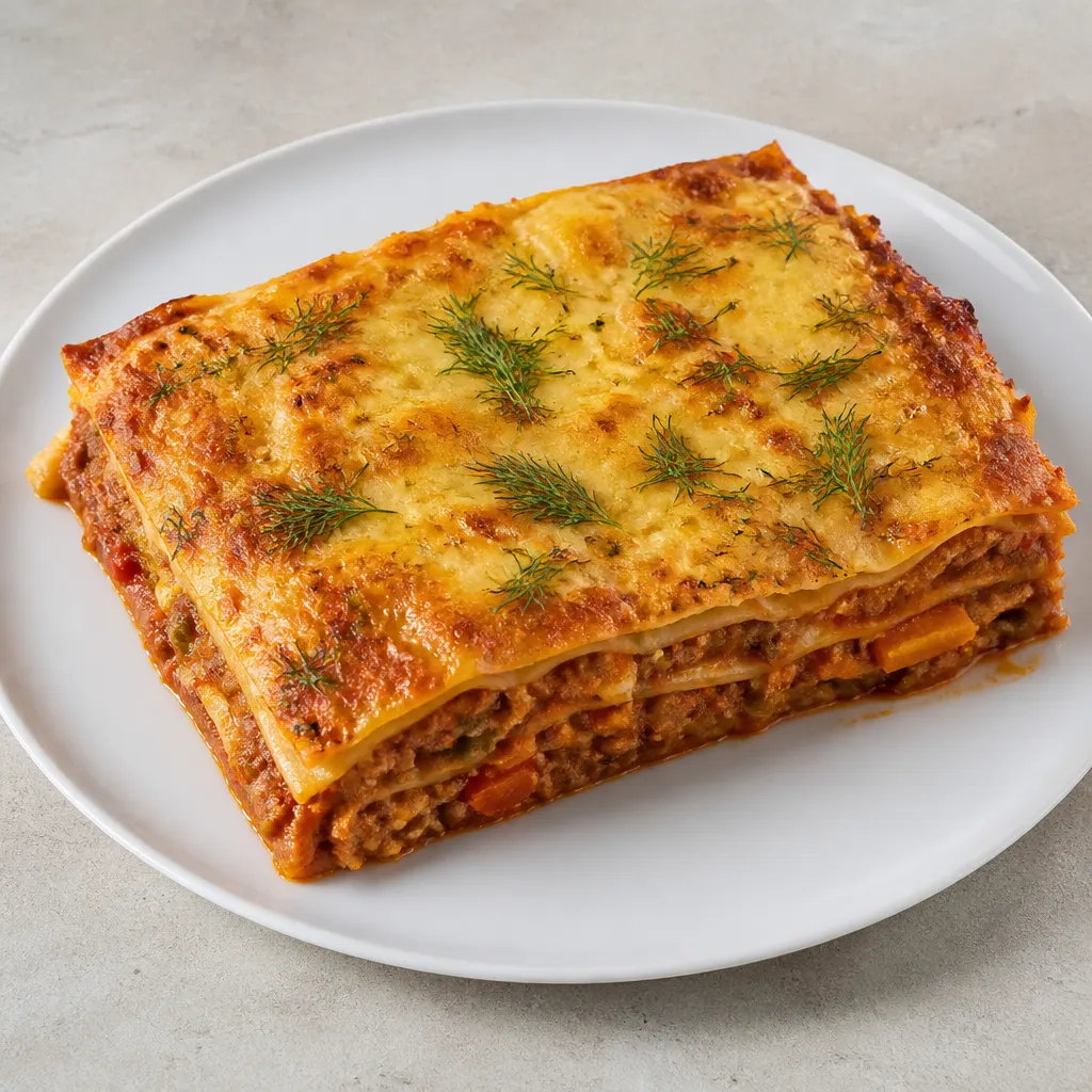 Lasagna with Meat and Vegetables