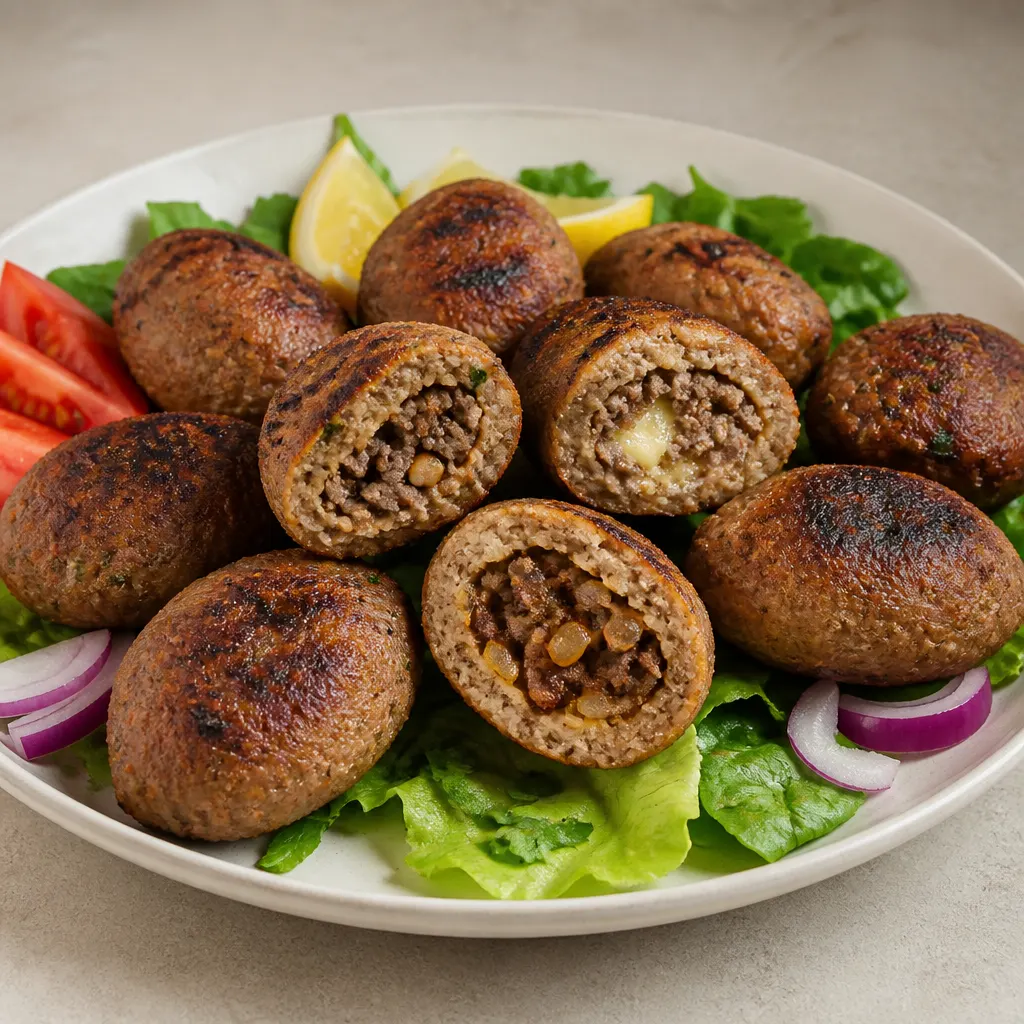 Kibbeh grillée avec trois façons de la farcir
