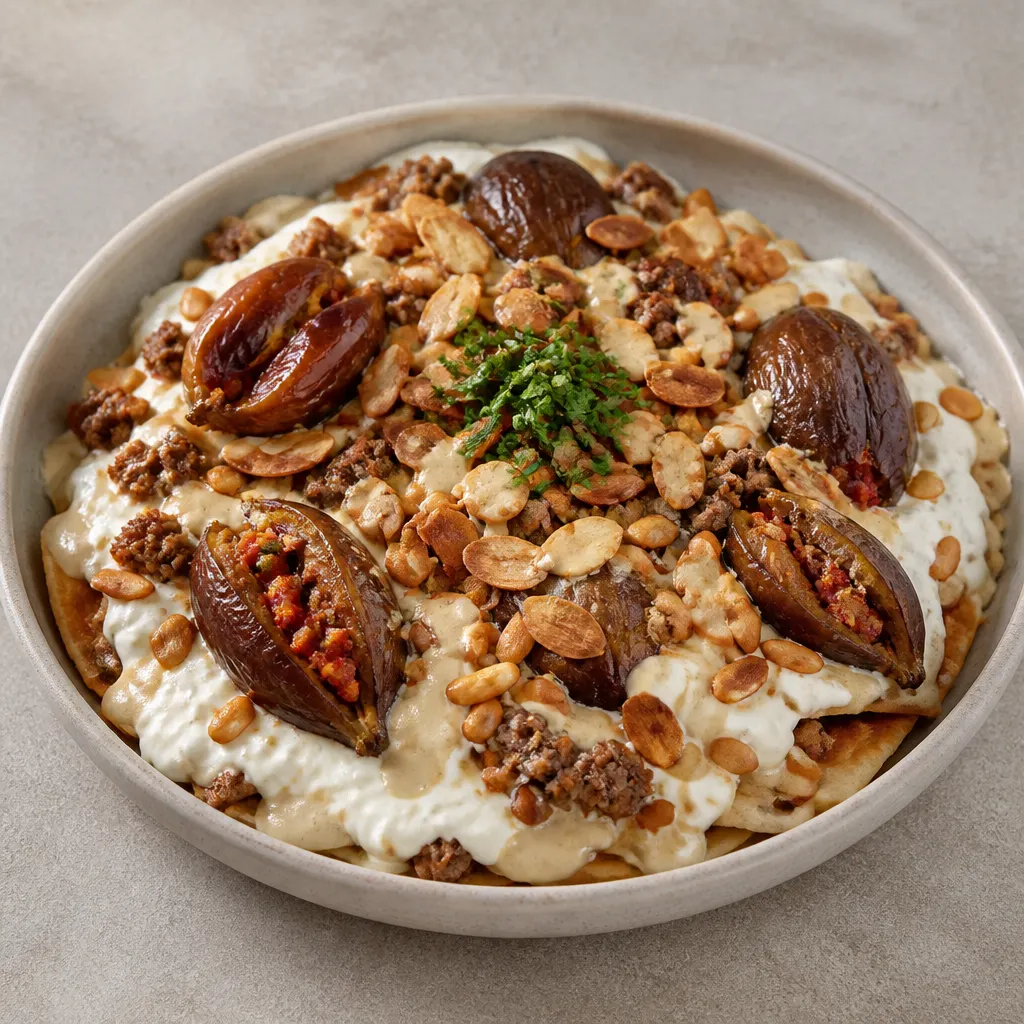 Fatteh with Makdous