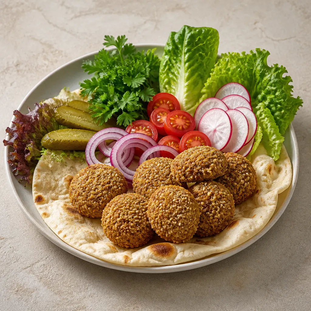 Falafel with Saj Bread