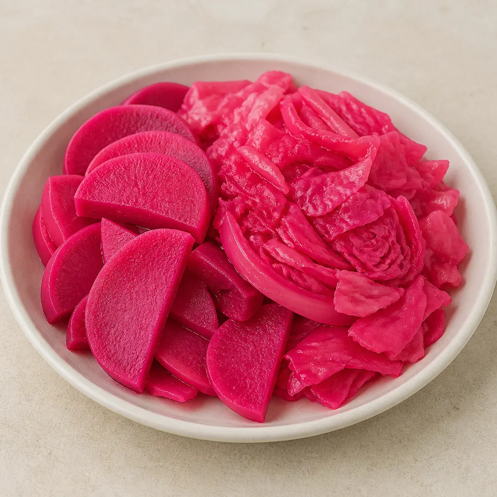 Eingelegte Rüben und Weißkohl